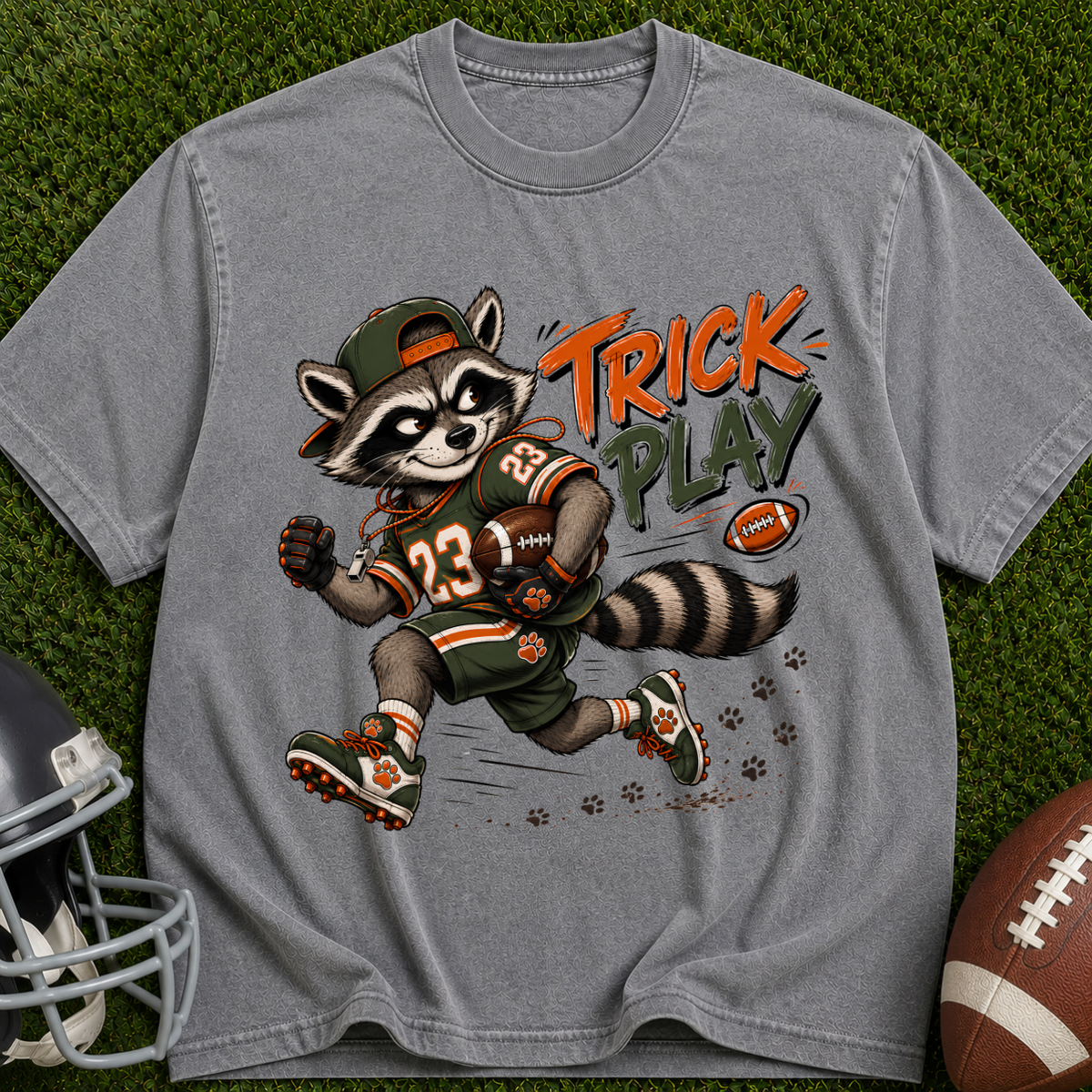 Trick Play Raccoon Football Tee