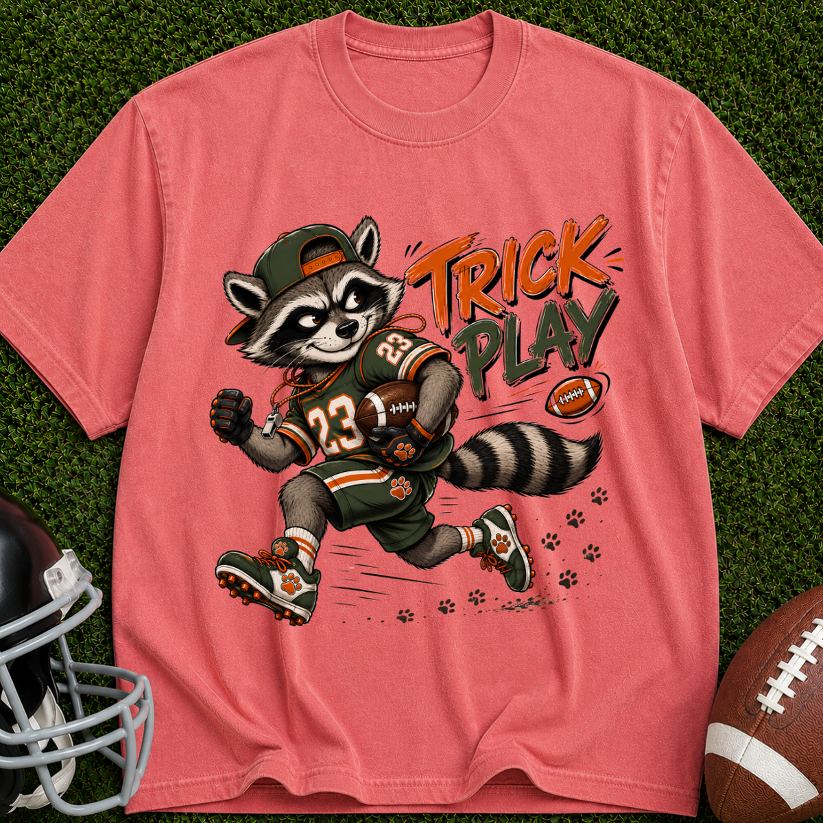 Trick Play Raccoon Football Tee