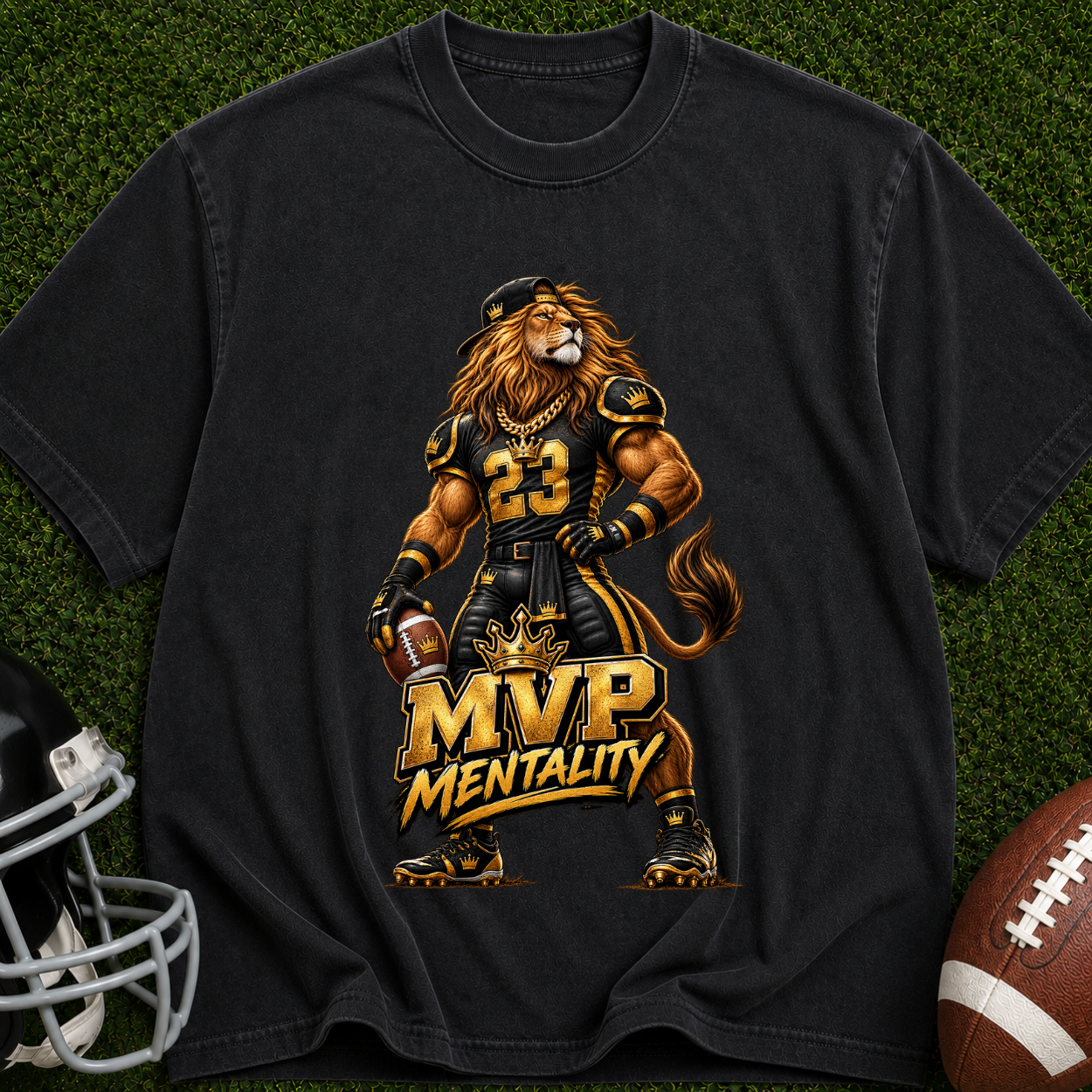 MVP Mentality Lion T-Shirt — Athletic Vintage Sports Tee