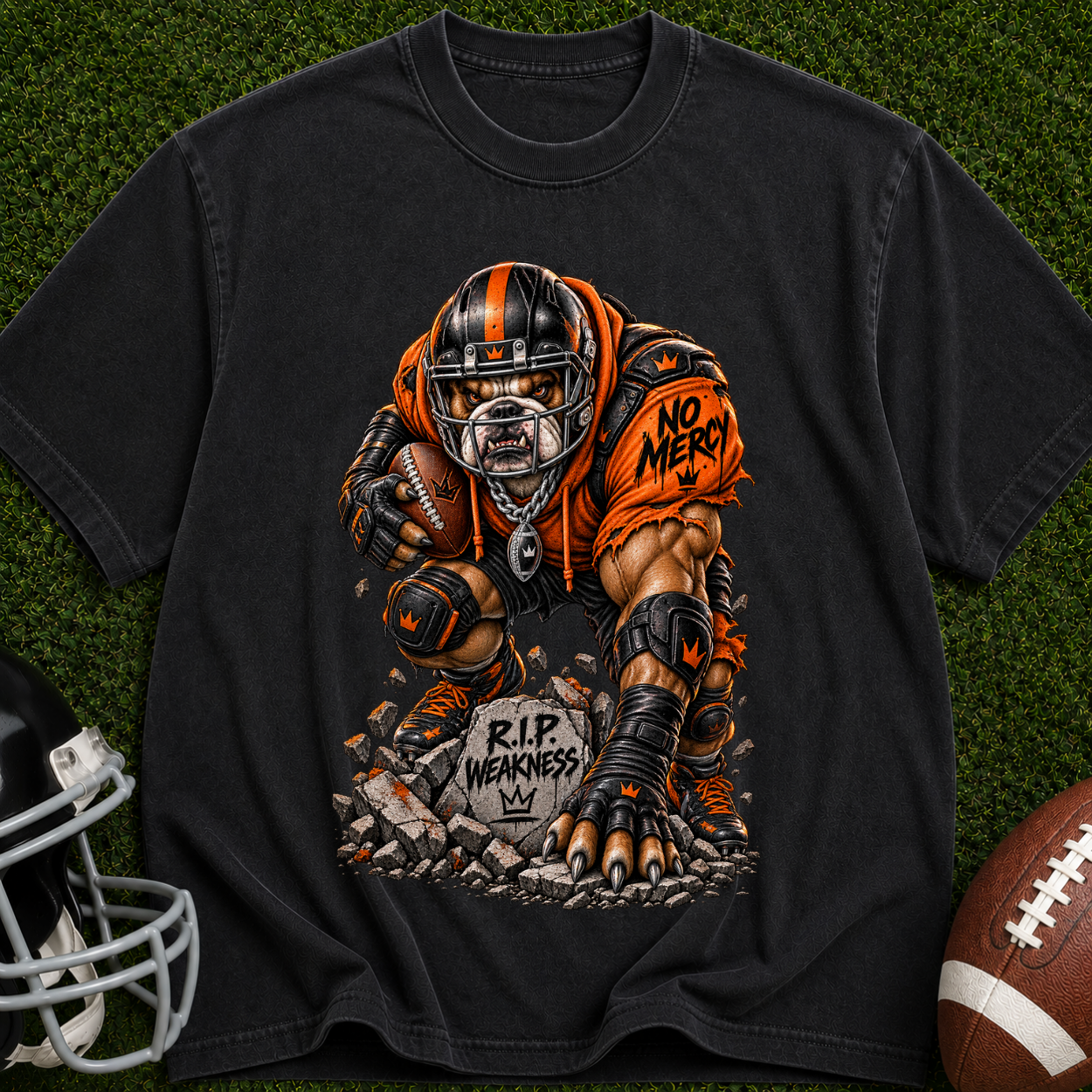 Zombie Football Player T‑Shirt — "RIP Memories" Graphic Tee