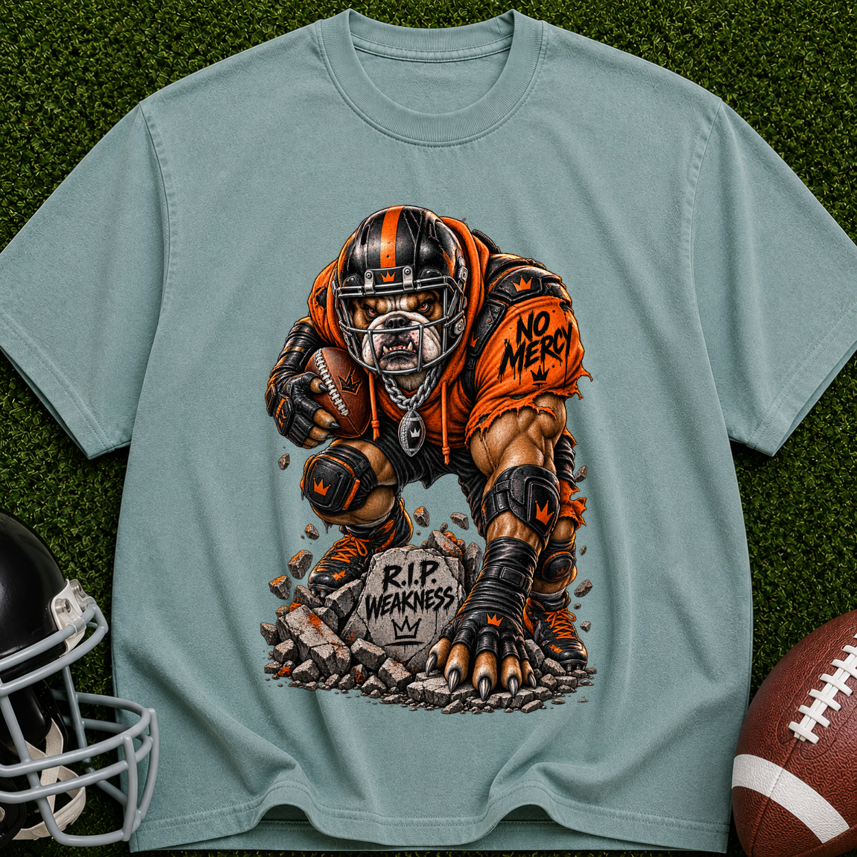 Zombie Football Player T‑Shirt — "RIP Memories" Graphic Tee