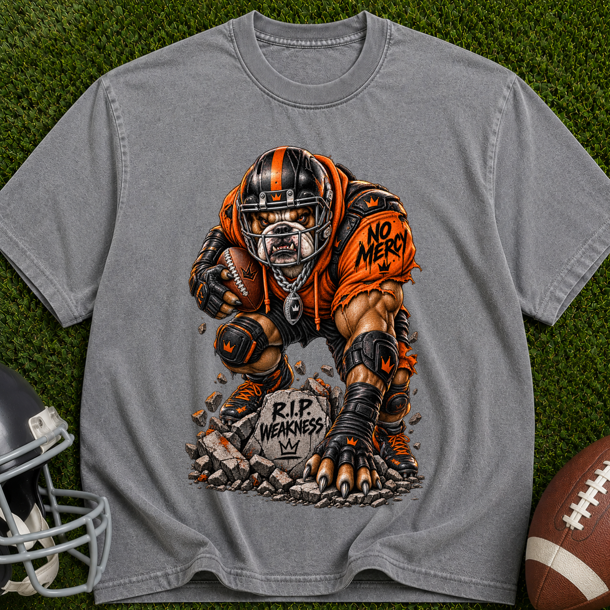 Zombie Football Player T‑Shirt — "RIP Memories" Graphic Tee