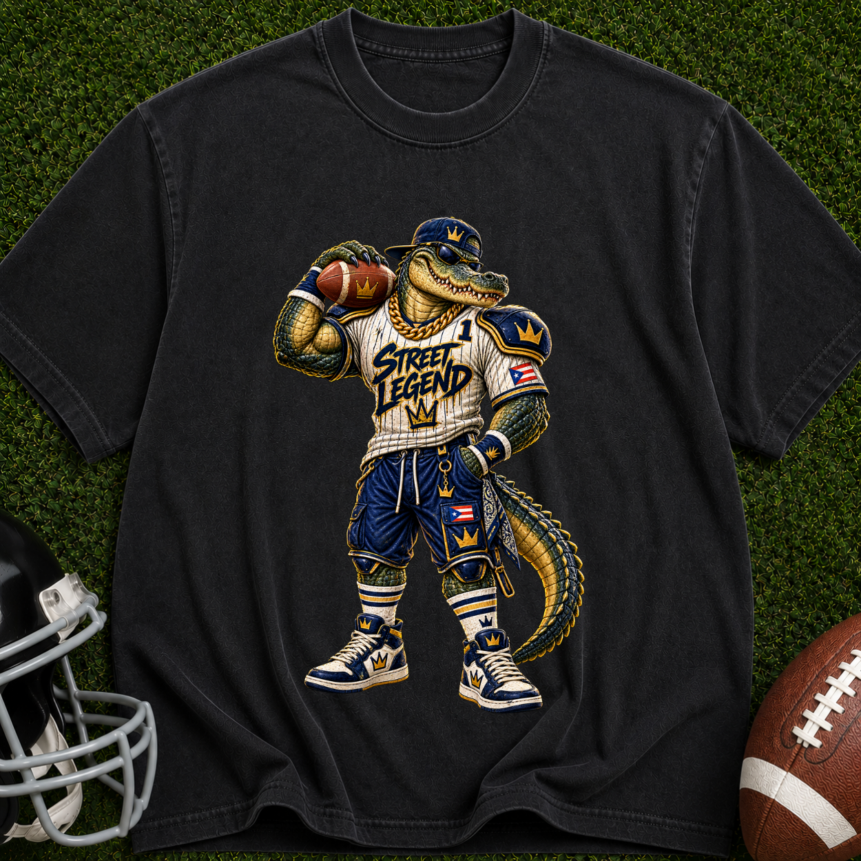 Alligator Mascot Football T-Shirt — 'Swamp Team' Sports Tee