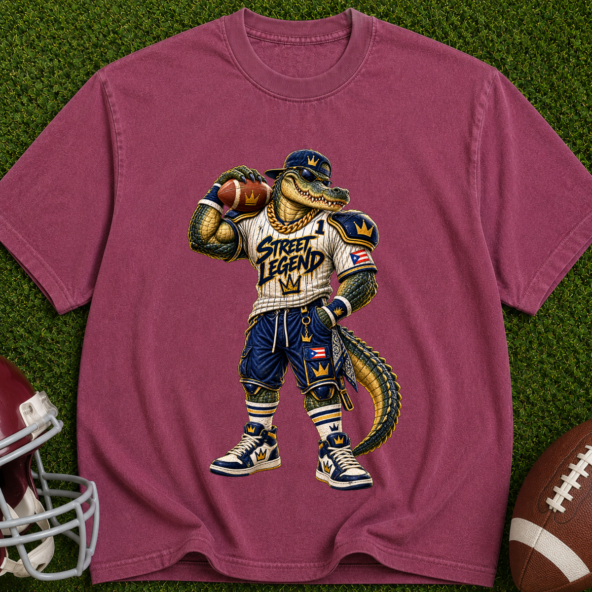 Alligator Mascot Football T-Shirt — 'Swamp Team' Sports Tee