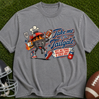 Tailgate Grill Mascot T-Shirt — "Take Me to the Tailgate" Vintage Football BBQ Tee