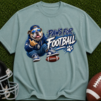 Paws for Football T‑Shirt — Retro Mascot Dog Football Tee