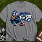 Paws for Football T‑Shirt — Retro Mascot Dog Football Tee