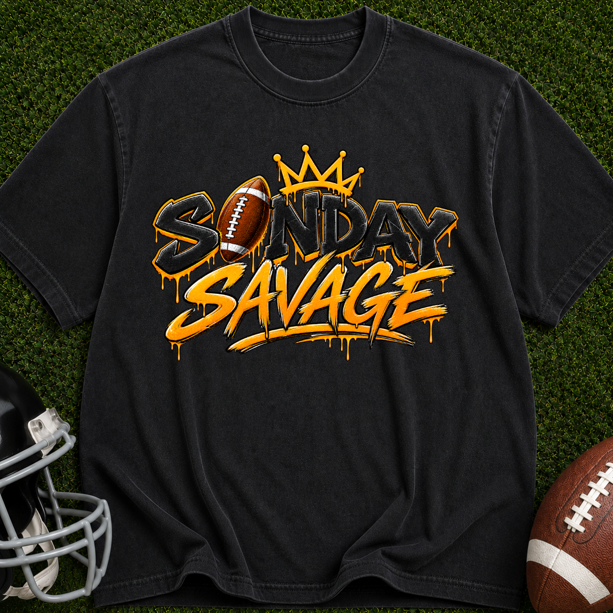 Sunday Savage Football T-Shirt — Graphic Game Day Tee