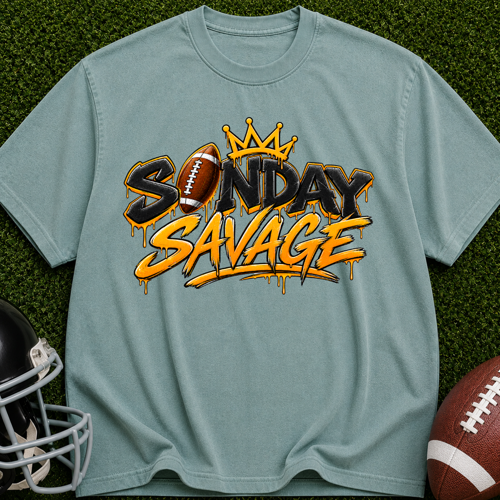 Sunday Savage Football T-Shirt — Graphic Game Day Tee