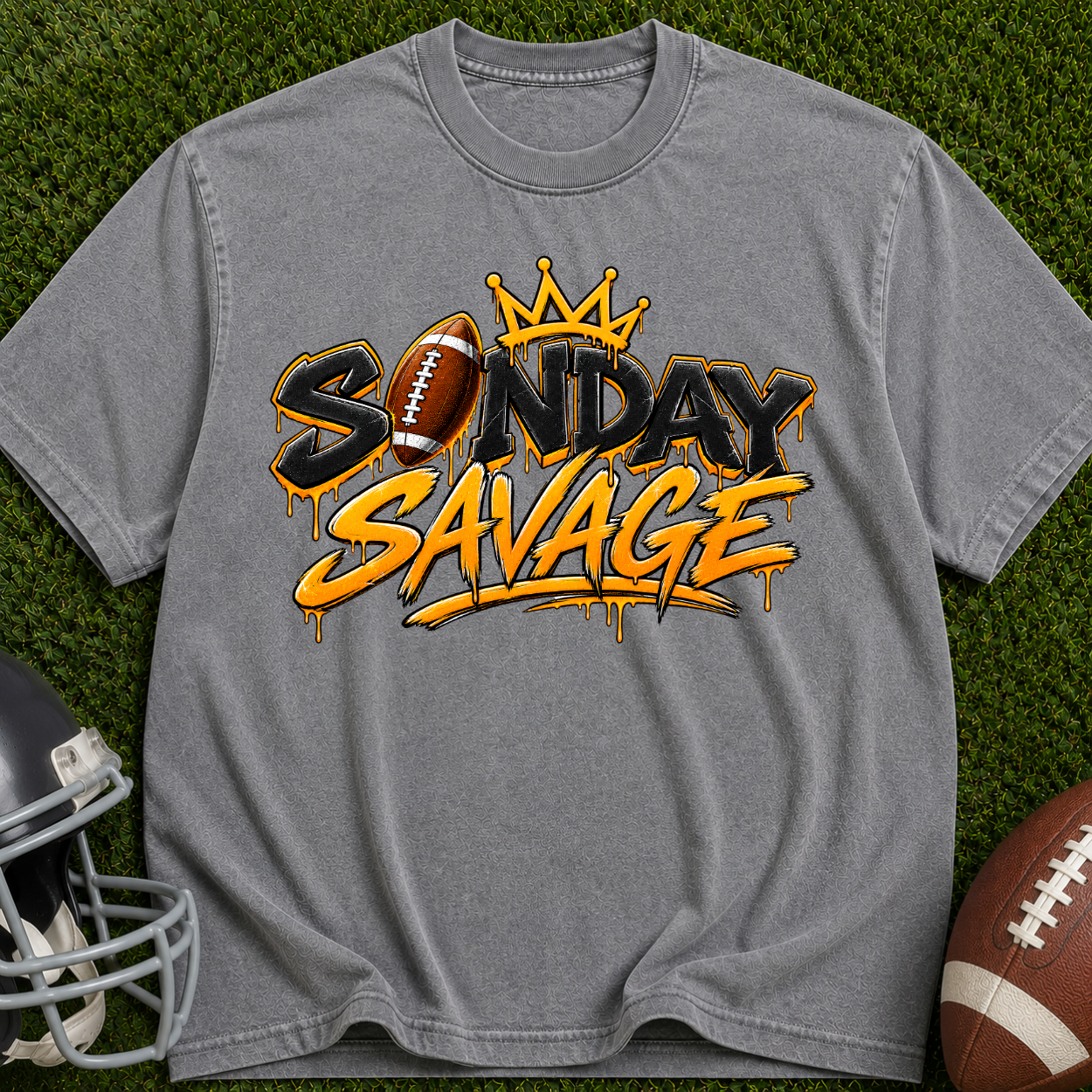 Sunday Savage Football T-Shirt — Graphic Game Day Tee