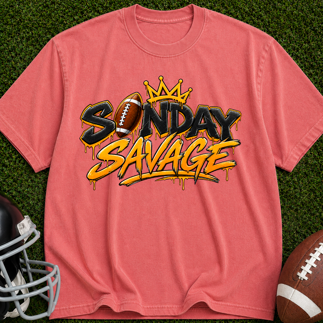 Sunday Savage Football T-Shirt — Graphic Game Day Tee