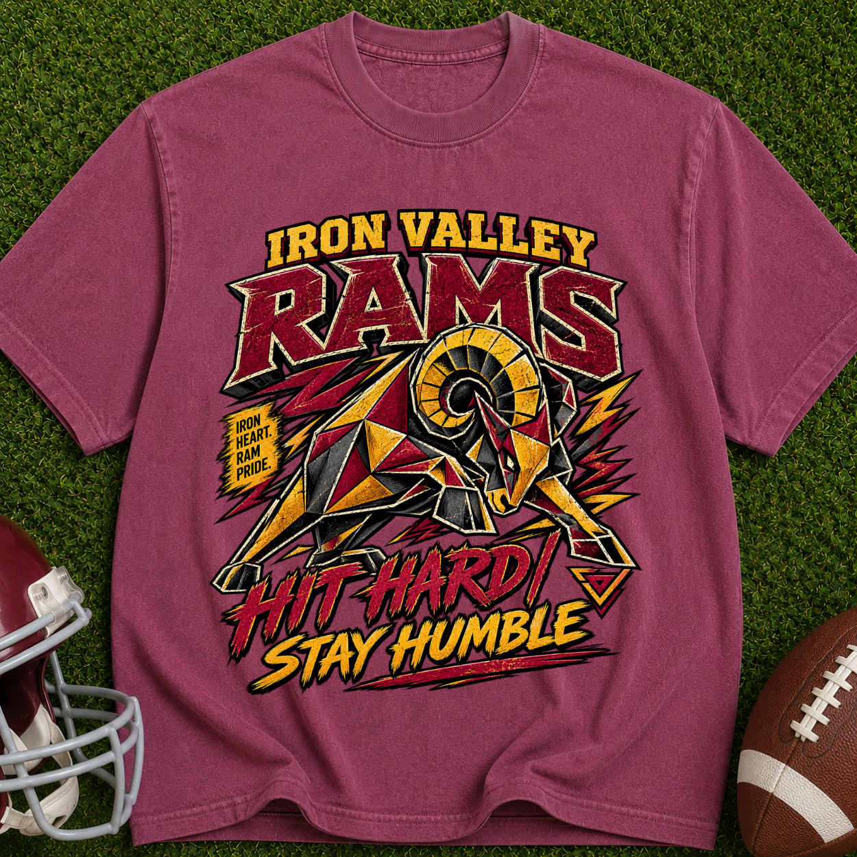 Iron Valley Rams 'Hit Hard Stay Humble' T-Shirt