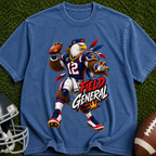 Field General Football T-Shirt — Retro Eagle Quarterback Graphic Tee